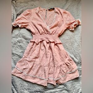 Elegant Pink Midi Dress